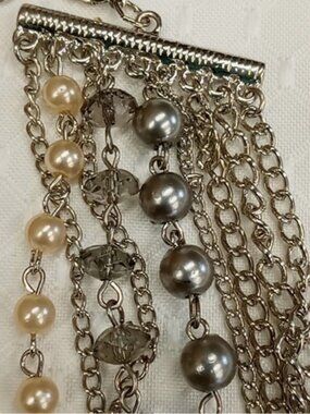 Silver BeadedLayer Necklace NWT